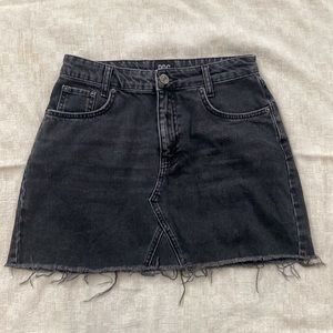 BDG Jean Raw Hem Skirt